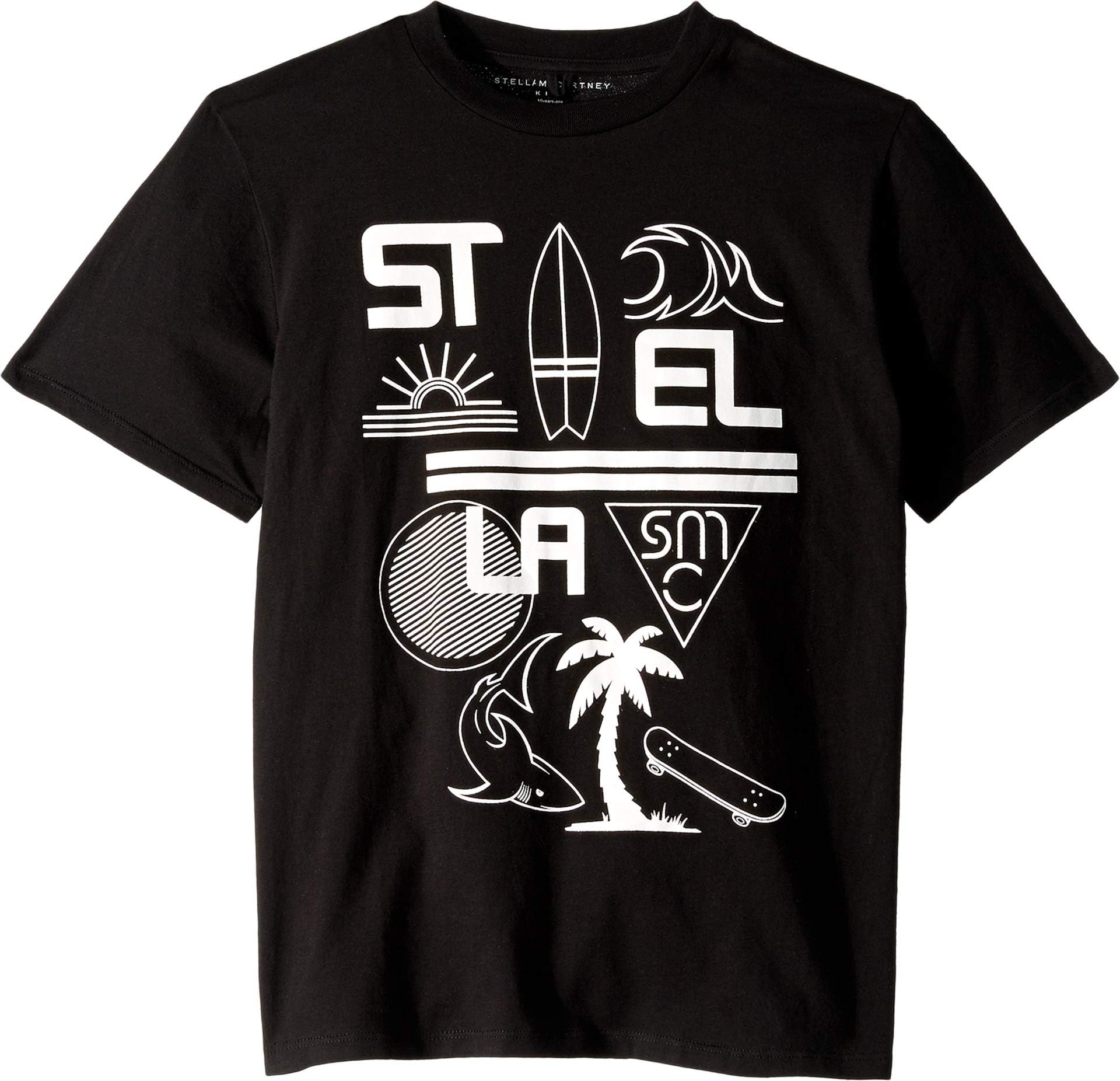 Stella McCartney Kids Mens Stella Palm Short Sleeve Tee Early (Toddler/Little Kids/Big Kids)