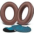 SoloWIT Protein Leather Earpads Cushions for Bose Headphones, Replacement Ear Pads for Bose QuietComfort 15 QC15 QC25 QC2 QC35/Ae2 Ae2i Ae2w/SoundTrue & SoundLink Around-Ear Series - Coffee