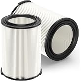 VF4000 Replacement Filter for RIDGID Wet/Dry Vacuum 5-20 Gallon | 2-Pack Standard Wet/Dry Vac Filter, Compatible with RIDGID Vacs 5-20 Gallons Vacuum Cleaner