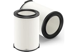 LINNIW 2-pack Standard Wet/dry Vac VF4000 Replacement Filter, Compatible with RIDGID Vacs 5-20 Gallons Vacuum Cleaner