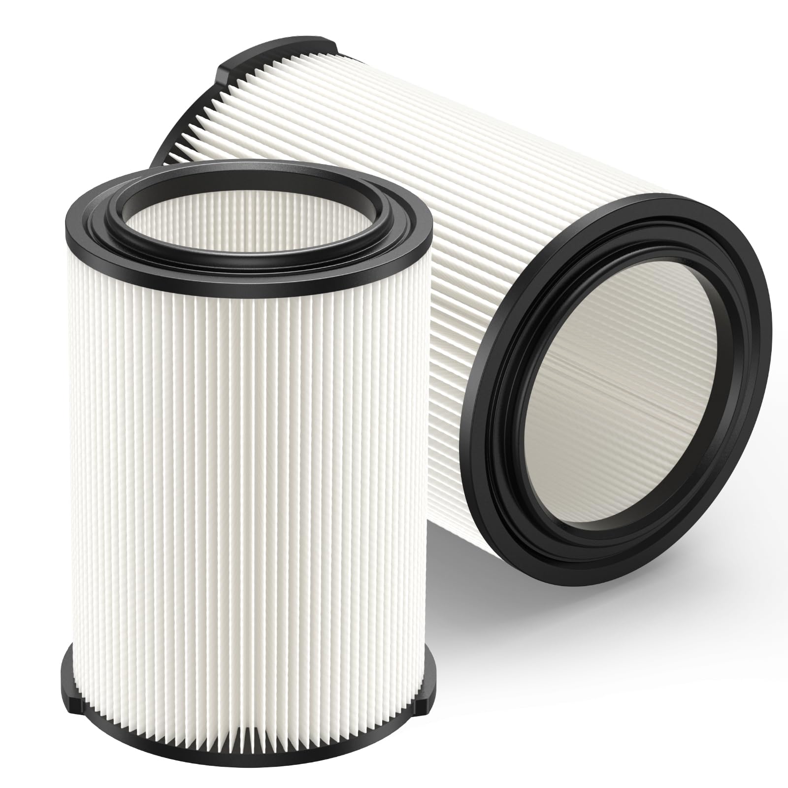 Photo 1 of 2-pack Standard Wet/dry Vac VF4000 Replacement Filter, Compatible with RIDGID Vacs 5-20 Gallons Vacuum Cleaner