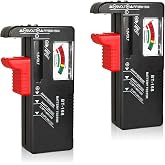 VTECHOLOGY 2Pcs Battery Tester for AA AAA C D 9V 1.5V Household Batteries | Universal Battery Tester Checker For Button Cell Model BT-168 Requires No Battery for Operating everyday essentials