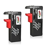 2Pcs Battery Tester Checker, Universal Battery