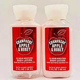 Bath and Body Works Super Smooth Body Lotion Sets Gift For Women 8 Oz -2 Pack (Champagne Apple & Honey)