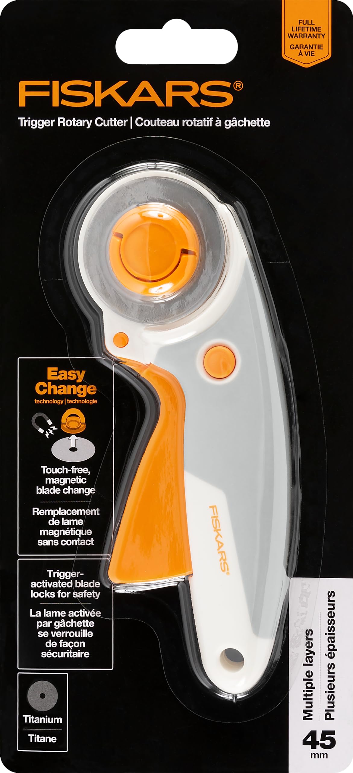 Fiskars® Easy Change Trigger Rotary Cutter (45 mm) White
