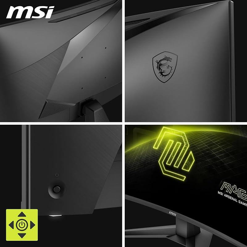 MAG 276CFA E20 27-Zoll-FHD-1500R-Gaming-Monitor, 1920 x 1080 Rapid VA, 200 Hz, 0,5 ms, HDR-fähig, AMD FreeSync Premium, Augenschutz, AI-Vision, HDMI 2.0b, DP 1.2a, Vesa-Halterung, schwarz
