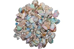 JAGUAR GEMS Natural Raw Ethiopian Opal Stone Lot, Rough Crystals and Gemstone, Jewelry Making Supplies, Chakra Healing, Energy Stones for DIY Jewelry