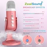 zealsound K66 USB Condenser Microphone Pink, Plug & Play with Noise Cancellation view 6