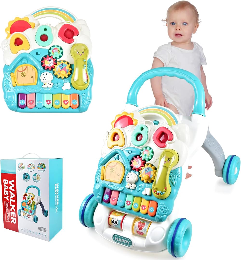 Cemirk Baby Sit-to-Stand Learning Walker Activity Center