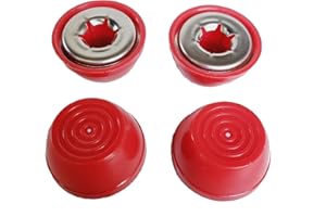 Quadrapoint Hub Cap compatible with Popular Red Wagon Brand Plastic & Folding Wagons 7/16" RED (NOT for Wood or Steel Wagons) (red)