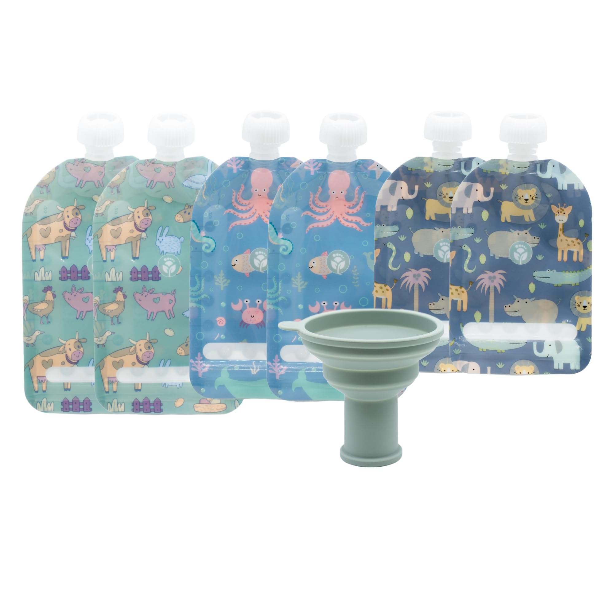 Photo 1 of *MISSING PARTS*
WeeSprout Double Zipper Reusable Food Pouches, Perfect for Babies & Toddlers, Freezer & Dishwasher Safe (Animals, 6 Piece Assortment)