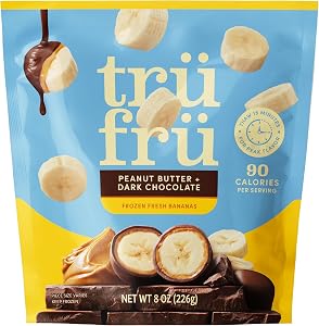 Tru Fru Frozen Bananas in Peanut Butter & Dark Chocolate, 8 Ounce Bag