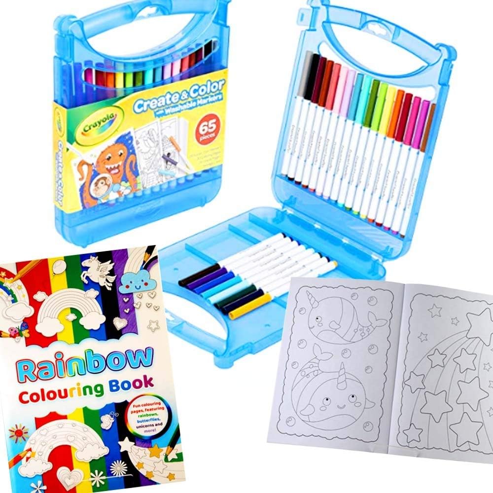 Crayola Supertips (Blue) Non Bleeding Washable Markers, Water Soluble