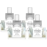 Yankee Candle ScentPlug Refill for Plug in Air Fresheners, Scented Oil Refills, Long Lasting Home Fragrance, Clean Cotton (Pack of 4)