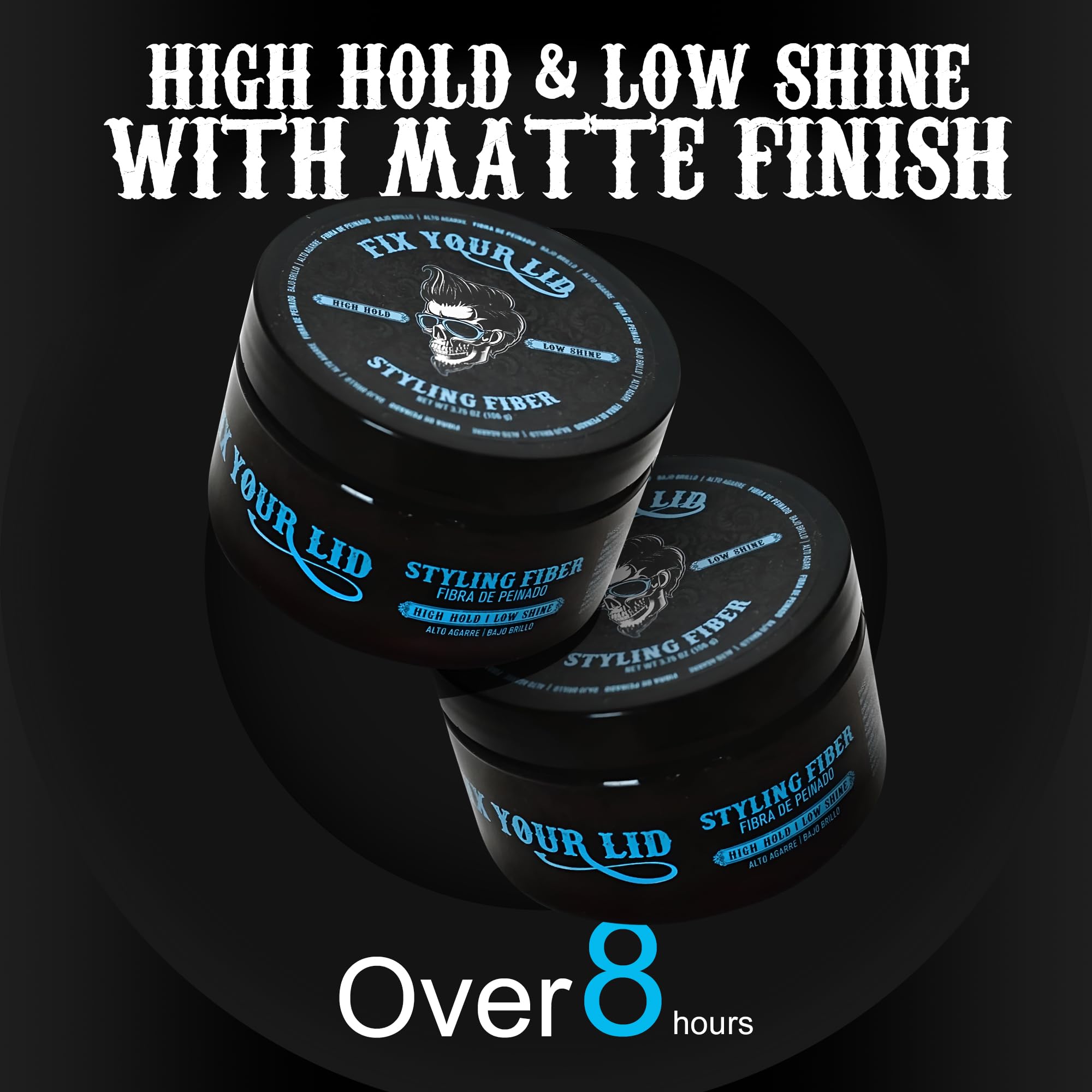 Fix Your Lid-Hair Styling Fiber for Men's and Boys' Short, Choppy Hair Types with High Hold and Low Shine, Infused with Pleasant Citrus Scent, Paraben and Phthalate Free,3.5 oz
