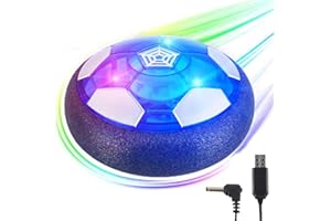 ANCESFUN Hover Soccer Ball Kids Toys for 3 4 5 6 7 8-12 Years Old Boy Girl, USB Rechargeable Hover Ball with Protective Foam Bumper and Colorful LED Lights, Air Soccer Hover Ball for Kids Soccer Game Indoor