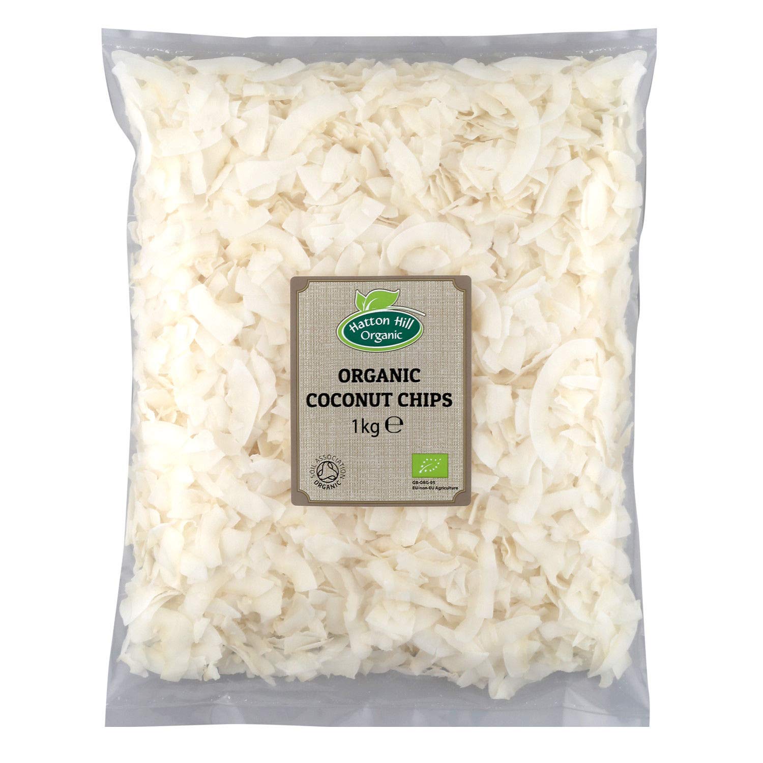 Organic Coconut Chips 1kg by Hatton Hill Organic Free UK Delivery