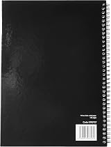 Q-Connect Hardback Wirebound Book A4 Black Pack of 3 view 3