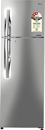 LG 360 L 3 Star Frost Free Double Door Refrigerator(GL-C402RPZU.DPZZEBN, Shiny Steel, Inverter Compressor)