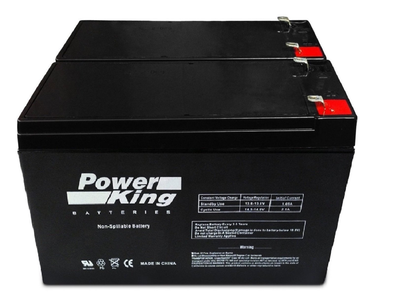 Beiter DC Power APC-UPS Backups RS1500 These Batteries are High Performance, Rechargeable (2)12V9ah Replacement for APC RBC109