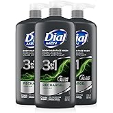 Dial Men 3in1 Body, Hair and Face Wash, Recharge, 69 fl oz (3-23 fl oz Bottles)