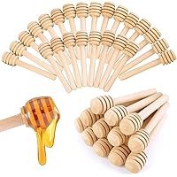 HANSGO 36PCS Honeycomb Stick, 3 Inch Wooden Honey Dipper Mini Honey Dipper Sticks Honey Wand for Honey Jar Dispense Drizzle H