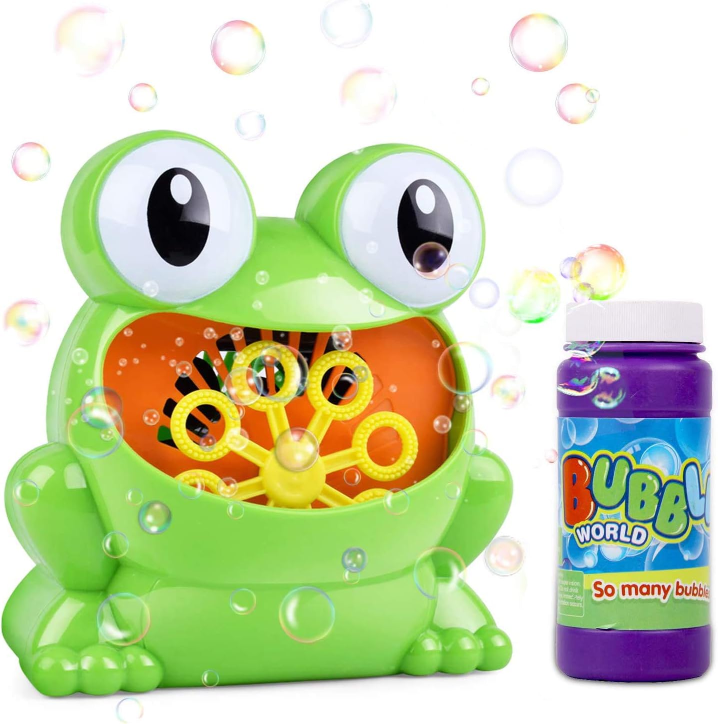 Bubble Machine, Automatic Bubble Maker, Bubble Blower Toy for 4/5/6 Years Kids & Boys & Girls & Toddlers , Outdoors & Party & Wedding, 800+ Bubbles per Minute with 120ml Solution