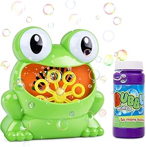 Bubble Machine, Automatic Bubble Maker, Bubble Blower Toy for 4/5/6 Years Kids & Boys & Girls & Toddlers , Outdoors & Party & Wedding, 800+ Bubbles per Minute with 120ml Solution