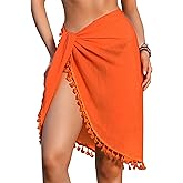 Rossopesca Beach Sarong Cover Up Wraps for Women Swimsuit Coverups Tassels Bikini Short Skirts for Swimwear