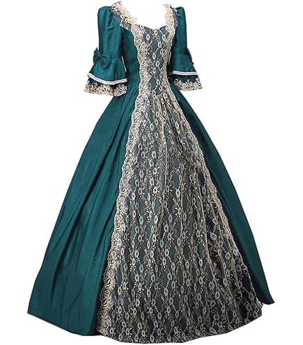 renaissance embroidered dress cotton linen under $100 Women's Vintage Square Neck Short Sleeve Victorian Dress Lace Ruffle Medieval Ball Gowns Costumes : Clothing, Shoes & Jewelry shopping in the hill country Comfort Stretch Tailored Short sequins. TROUSERS SIZE:XXXL