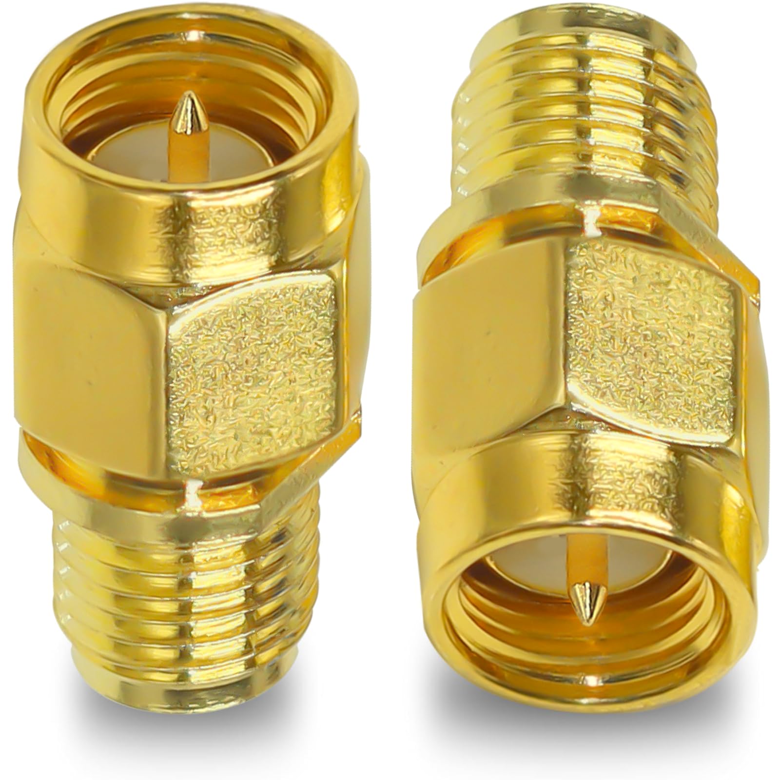 TUOLNK SMA Male Plug to RP-SMA Female RF Straight Connector Gold Plating Adapter for FPV Drone/WiFi/Antenna/Router/Wireless LAN/Two-Way Radio