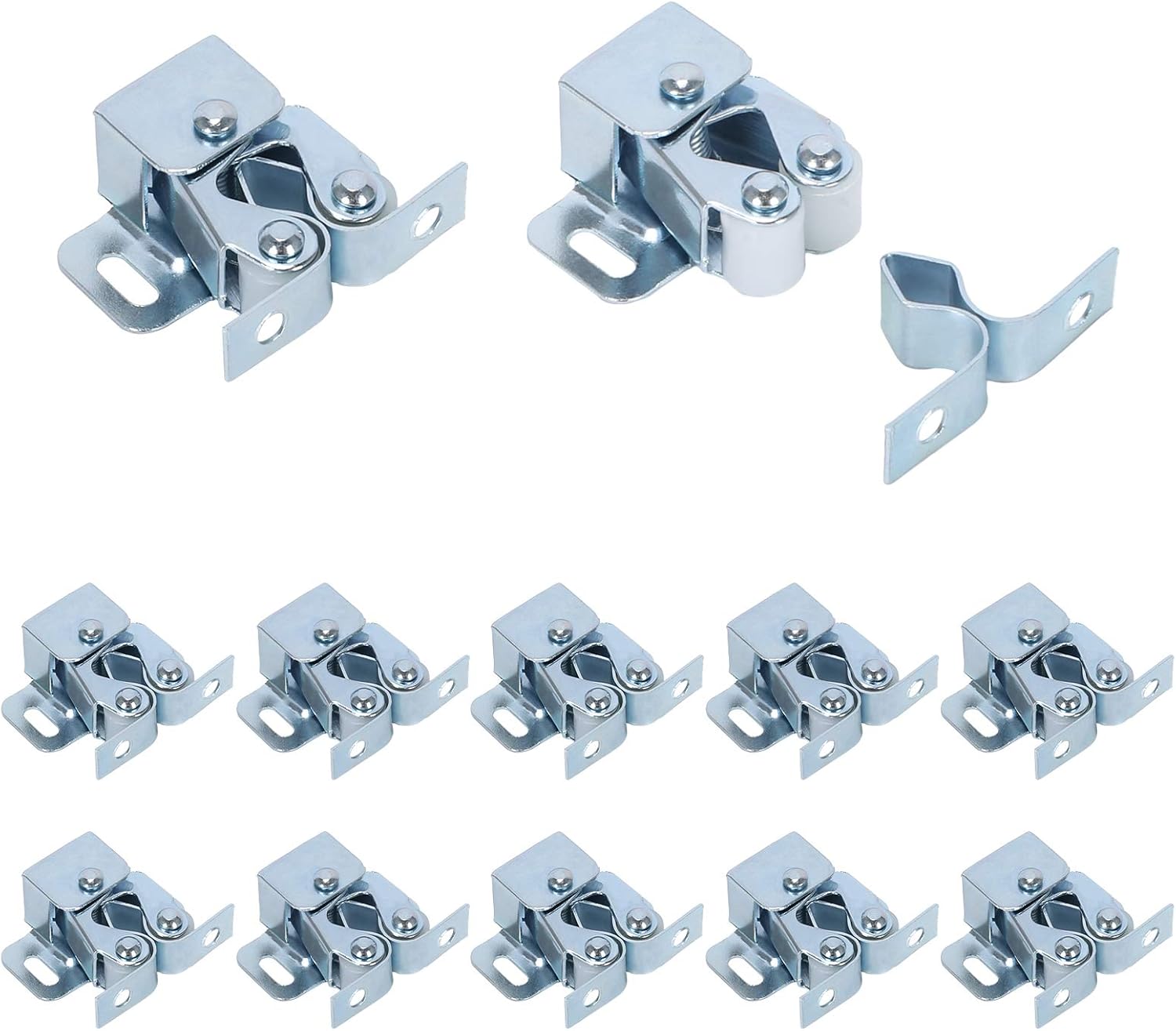 Cierre Puerta Armario HO2NLE 12pcs Pestillo de Rodillo Doble Cerradura