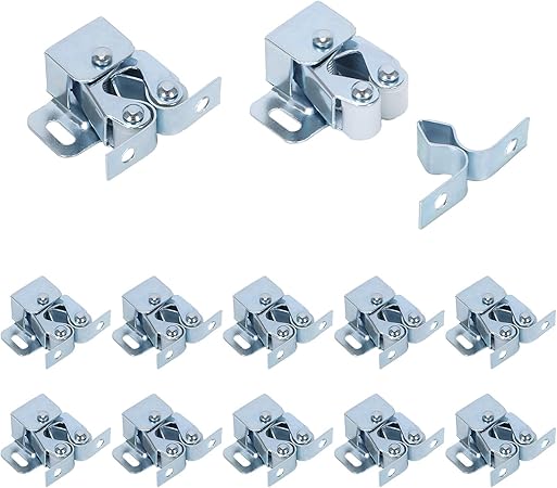 Cierre Puerta Armario HO2NLE 12pcs Pestillo de Rodillo Doble Cerradura