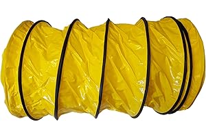 Cool Runners Tuff Puppy Yellow Training Tunnel with 14 oz Fabric, 8" Pitch 12" Diameter 80cm (107607)