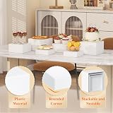 Lifewit 3 PCS Buffet Risers and Stands 6-7.8 inch White view 5