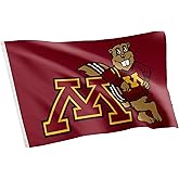 Desert Cactus University of Minnesota UM Flag - 3 x 5 Feet Golden Gophers Banner, Indoor/Outdoor Durable Fabric, 100% Polyester Design (Style B)