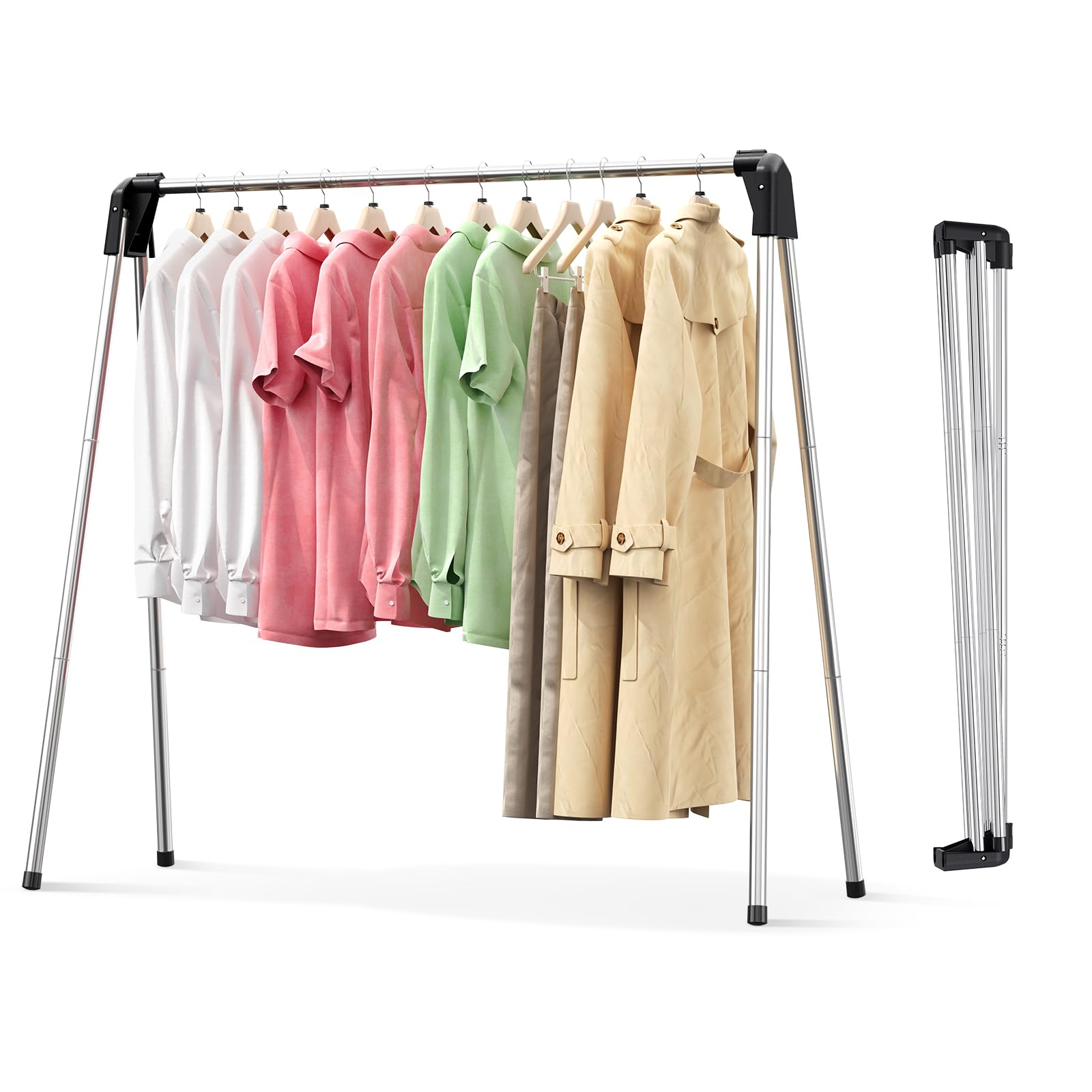 APEXCHASER Clothes Drying Rack Foldable, 55 Inch Laundry Rack Indoor ...