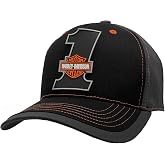 Harley-Davidson Men's #1 Bar &amp; Shield Colorblocked Baseball Cap Black