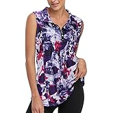 Viracy Women's Zip Up Golf Workout Tank Tops Sleeveless Quick Dry Athletic Polo Shirts