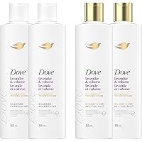 Dove Lavender & Volume Shampoo & Conditioner for Fine and Flat Hair, with Liquid Bio-Protein Care, 355 ML (2 Shampoo + 2 Cond