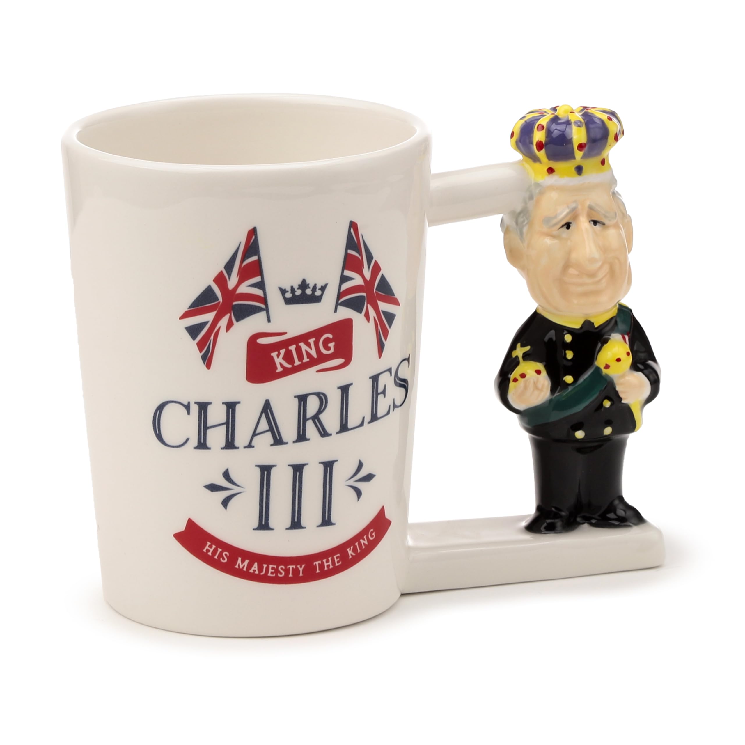 Armona Trading LTD King Charles III Ceramic Shaped Handle Mug