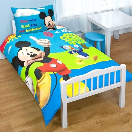 mickey mouse cot bed bedding