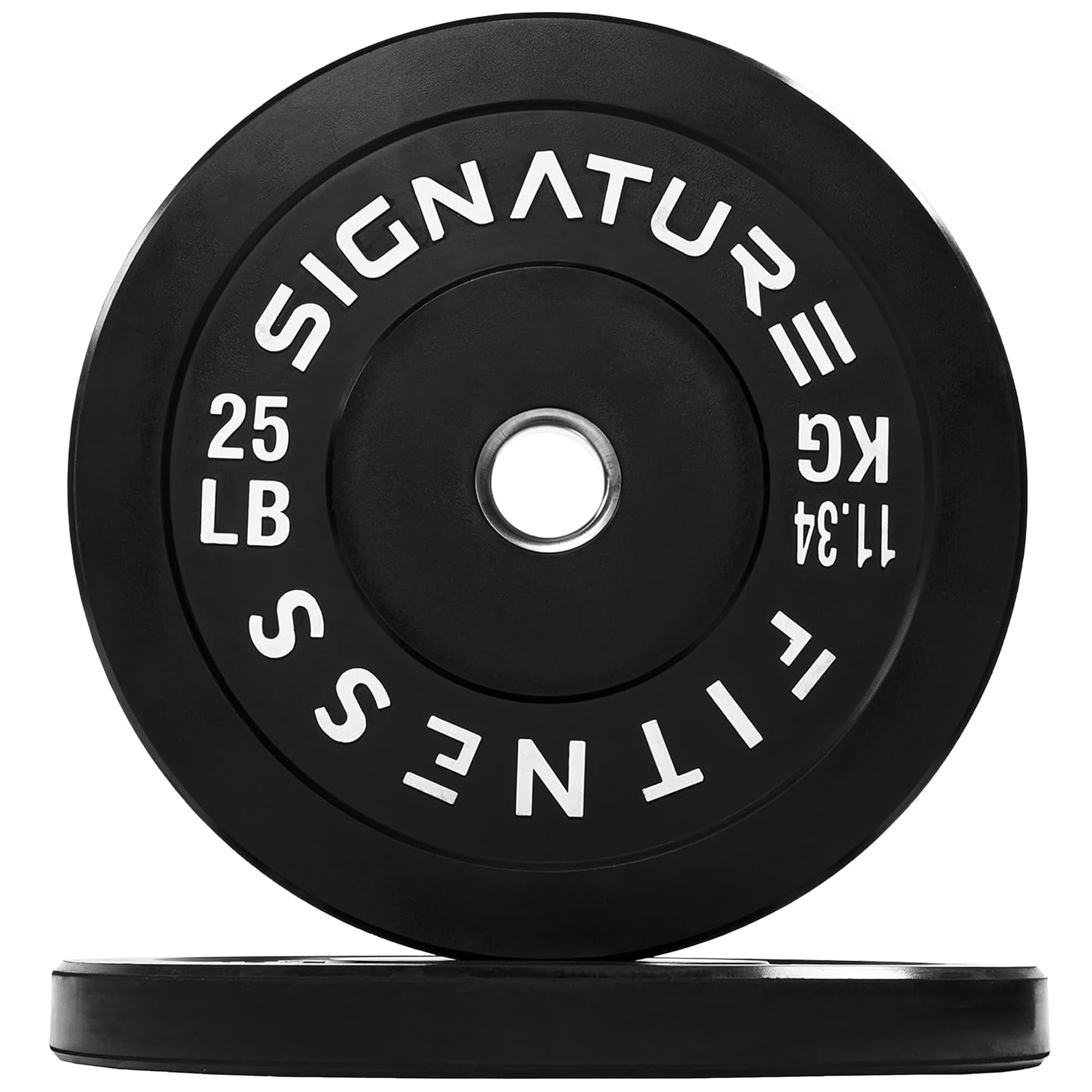 View 1 of ******ONLY ONE*****Aurorafy 2-Inch Olympic Bumper Plates, 2X 25LB Weight Plates, Perfect for Weightlifting and Strength Training, Multiple Weights Available