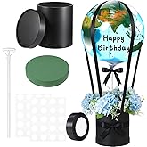 Soulchen Christmas Birthday Balloon Box for Gifts with 22'' Earth Style Balloon, Ribbon, and Floral Clay Funny Happy Birthday Surprise Gifts for Men Women Xmas Party Present