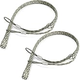 Gisafai 2 Pcs 37-50mm Heavy Wire Cable Mesh Pulling Grip Double Head Cable Pulls Socks Wire Pulling Tools Electrical Pulling Grips Suitable for Light and Heavy Cables (d: 1.45-1.97", L: 1.25m/49")