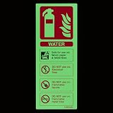 VSafety Glow Water Fire Extinguisher Sign 75x200mm ISO 7010 view 6