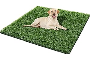 Sisosu Fake Grass Turf 3' x 5' - 40mm Professional Dog Grass Mat - Self Draining Mat - Outdoor Turf Carpet - Polypropylene Artificial Grass - Grass Rugs - - Synthetic Rugs for Family and Pets
