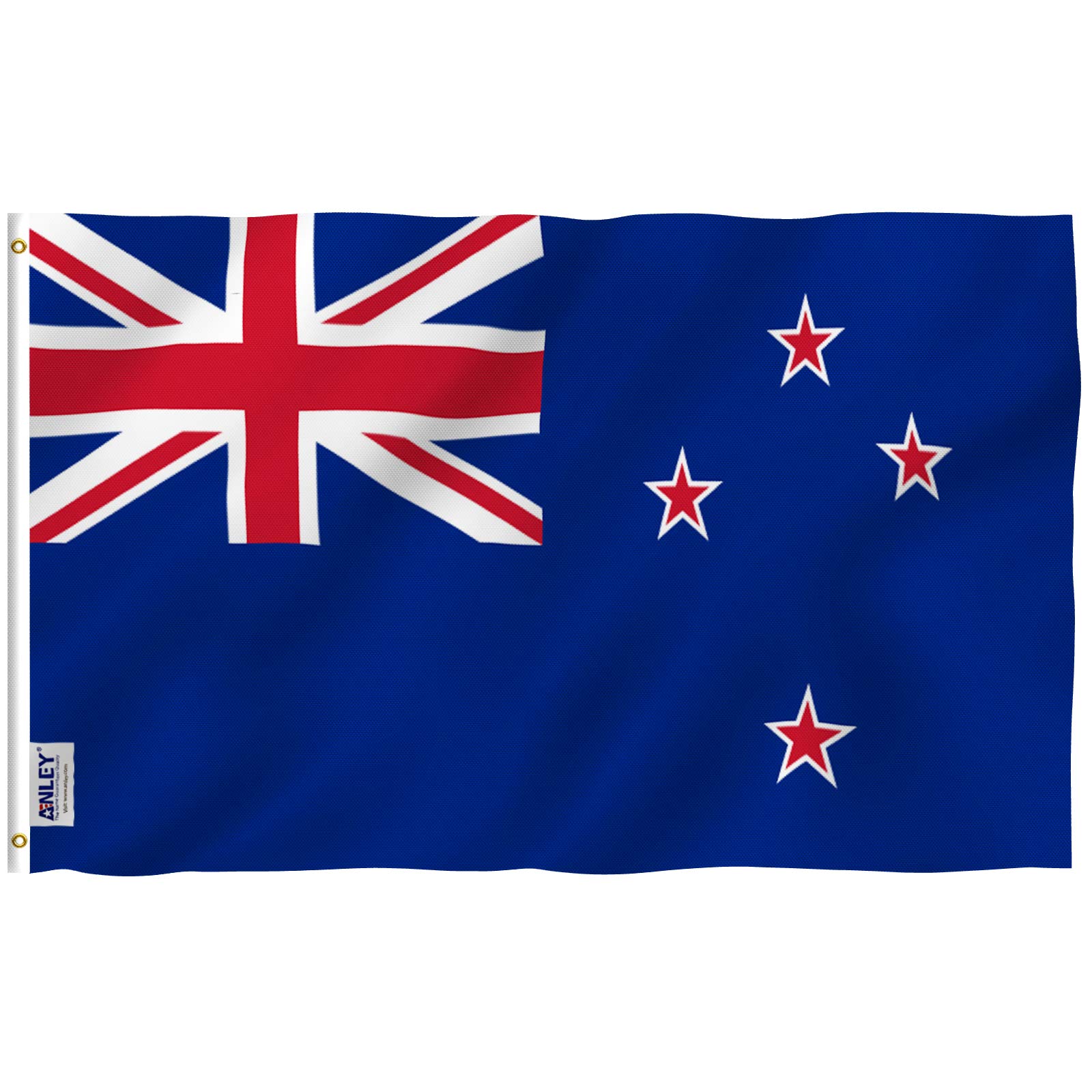 ANLEY Fly Breeze 3x5 Foot New Zealand Flag - Vivid Color and UV Fade Resistant - Canvas Header and Double Stitched - New Zealander Kiwi National Flags Polyester with Brass Grommets 3 X 5 Ft