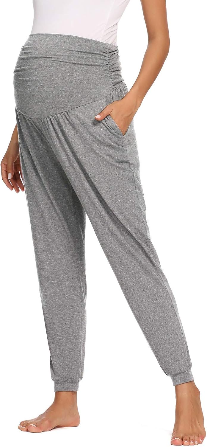 CareGabi Women's Maternity Sweatpants Over The Belly Joggers Pants