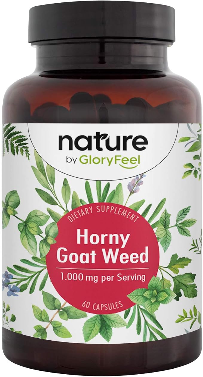 Horny Goat Weed for Women & Men 60 Capsules with Maca, Tribulus & L